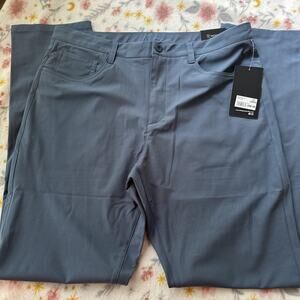 Men’s 90 Degrees By Reflex China Blue Tricot Prime Time Pants 34x32 NWT Wicking